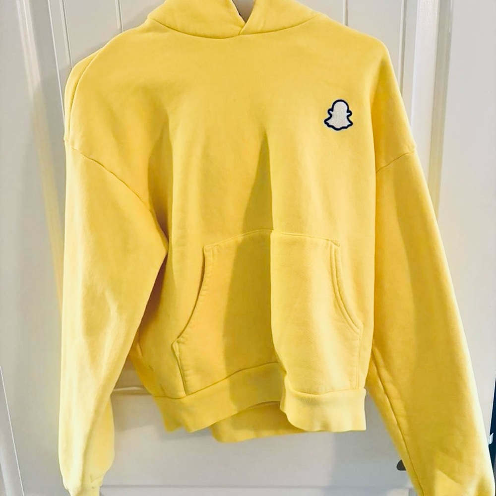 Madhappy x Snapchat Heavyweight Embroidered Logo Hoodie Yellow M